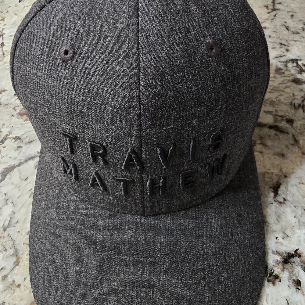 Travis Mathew Waste Management Snapback Gray Golf Hat WM Spell Out Adjustable